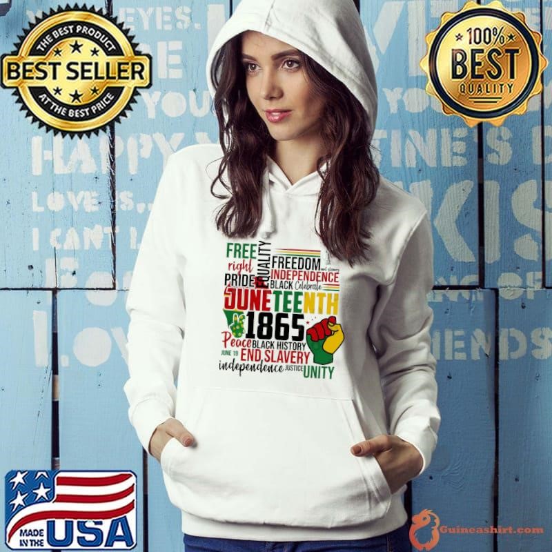 Juneteenth 2024 Celebrate Black Freedom 1865 History Month End Slavery Hoodie