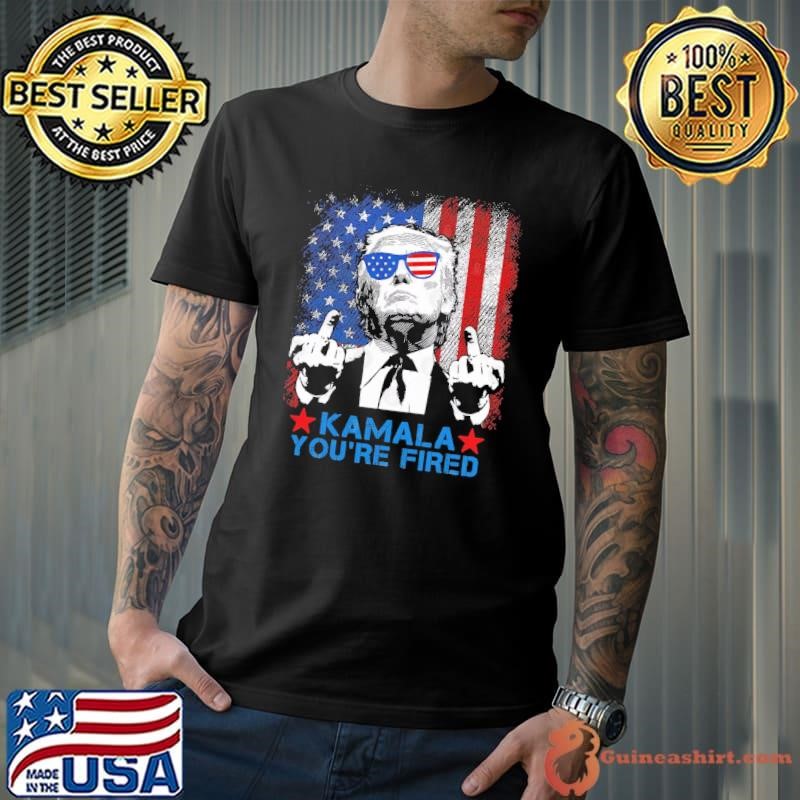 Kamala Youre Fired Stars American Flag Election Donald Trump T-Shirt