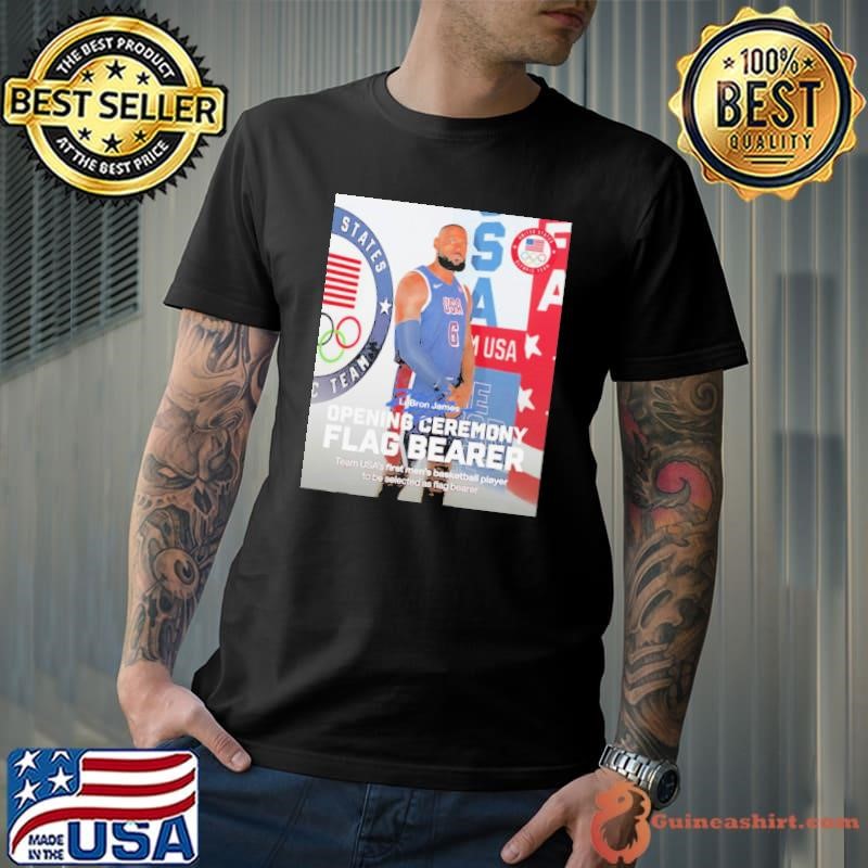 Lebron James Opening Ceremony Flag Bearer Shirt