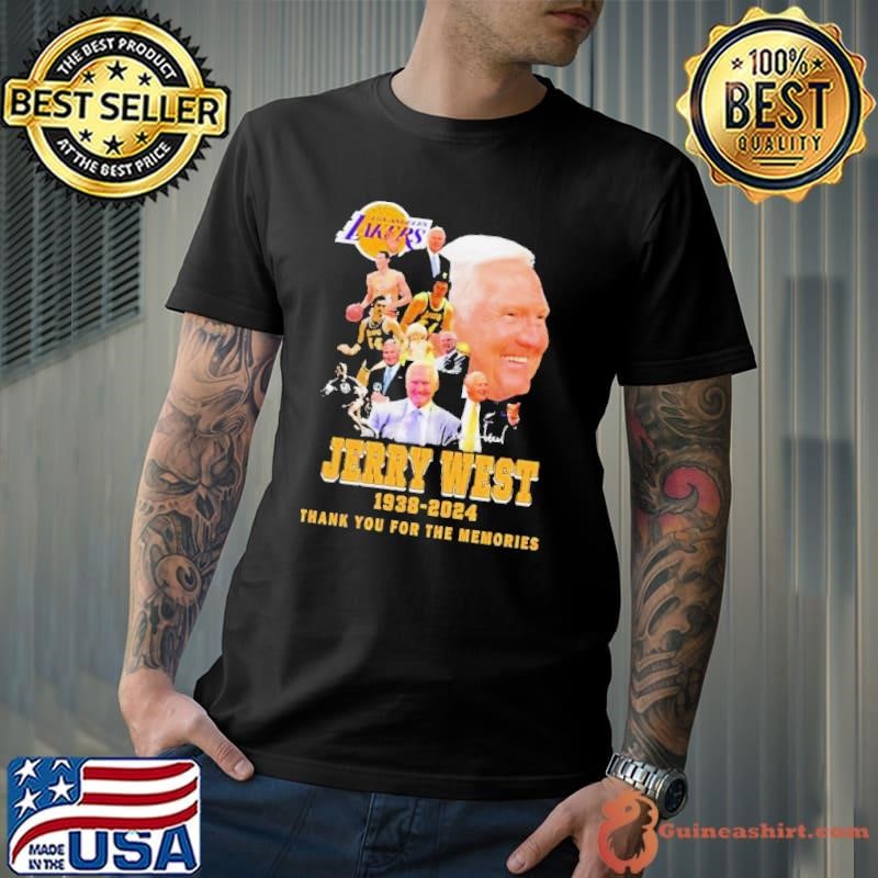 Los Angeles Dodgers Rip Jerry West 1938-2024 Thank You For The Memories Signature Shirt