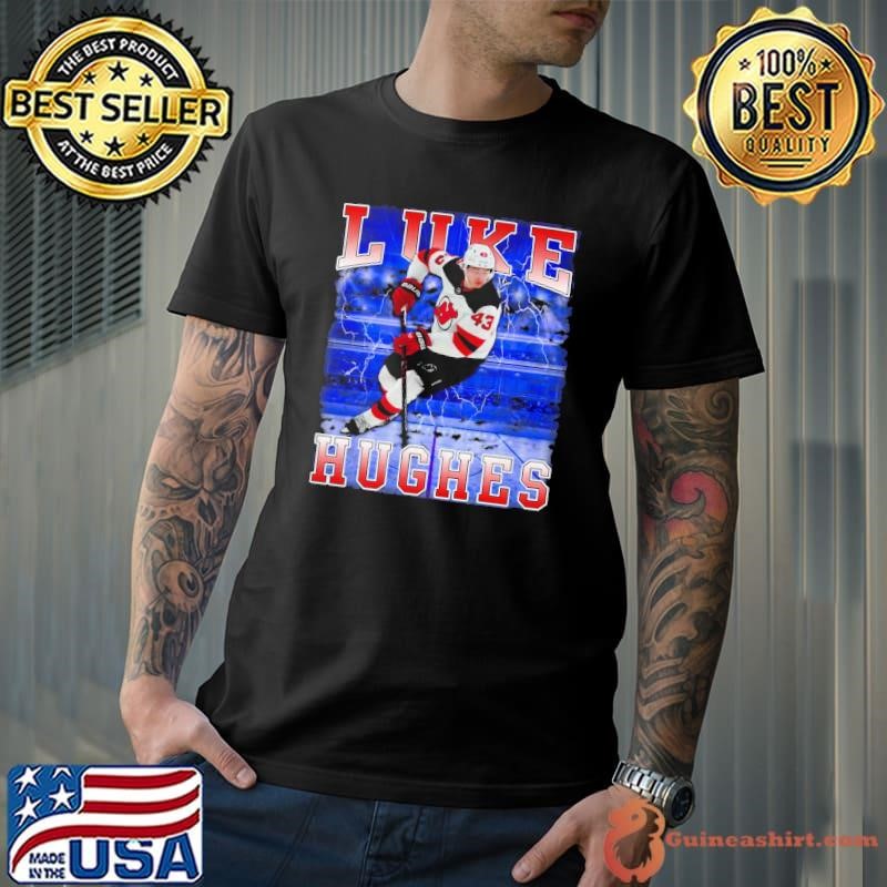 Luke Hughes American professional ice hockey defenseman New Jersey Devils T-Shirt