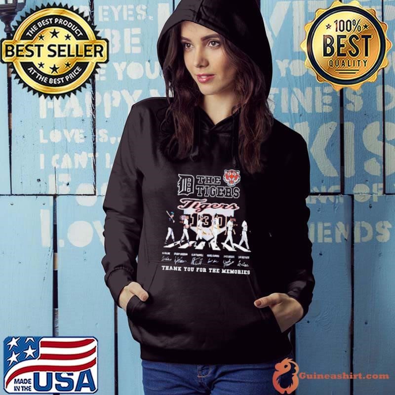 MLB Detroit Tigers Baseball Team Thank You For The Memories Abbey Road Signatures Hoodie