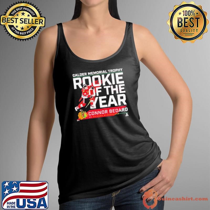 NHL Connor Bedard 98 Chicago Blackhawks 2024 Calder Memorial Trophy Winner Shirt