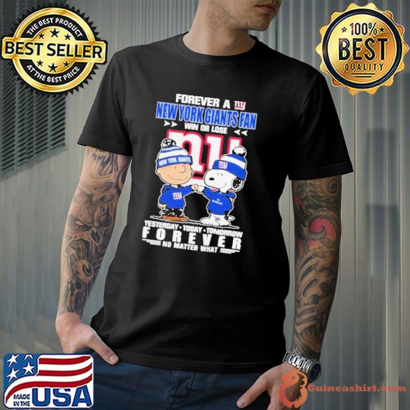 New York Giants Football Fan Forever No Matter What Snoopy Shirt