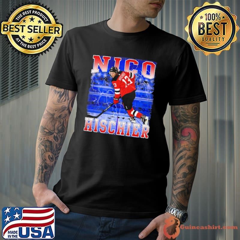 Nico Hischier Swiss professional ice hockey centre captain New Jersey Devils T-Shirt