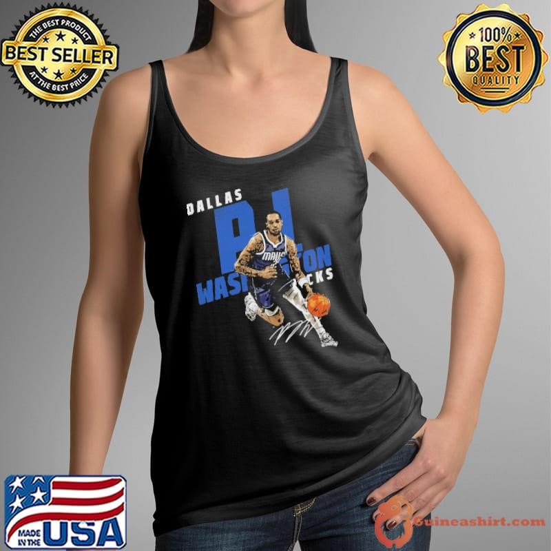 P.J. Washington Dallas Slant Signature American professional basketball player T-Shirt