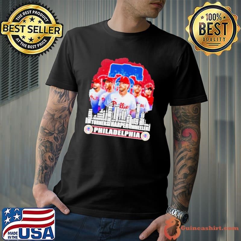 Philadelphia Phillies Baseball Squad 2024 Player Name City Skyline Unisex