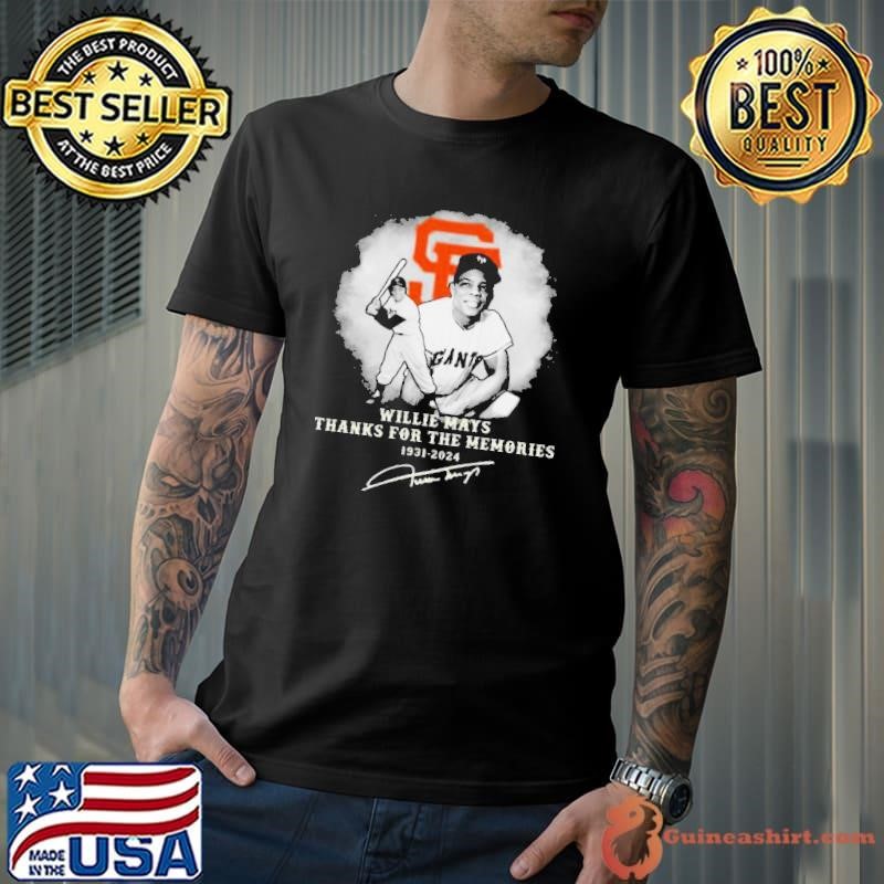 San Francisco Giants Willie Mays 1931 2024 thank you for the memories signature shirt
