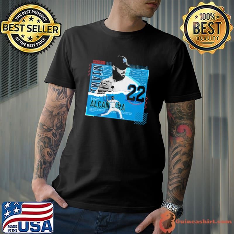 Sandy alcantara Dominican professional baseball pitcher Miami Marlins T-Shirt