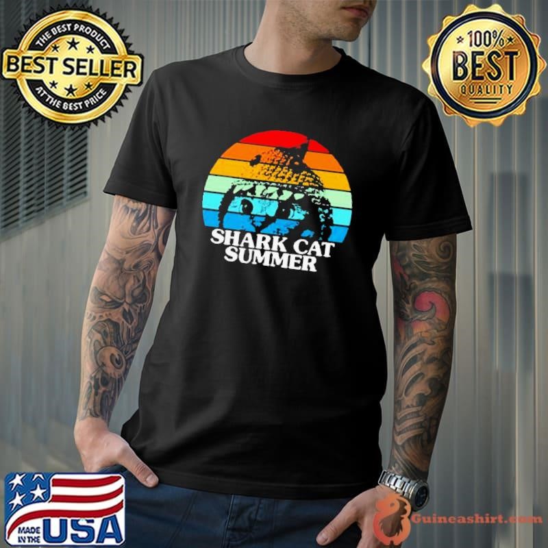 Shark Cat Summer Pride Vintage Shirt