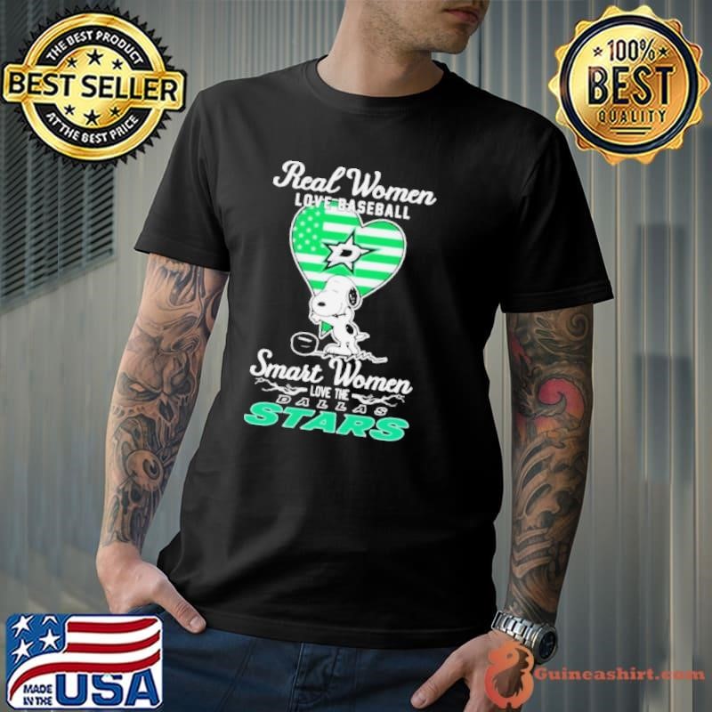 Snoopy Real Women Love Hockey Smart Women Love The Dallas Stars Unisex