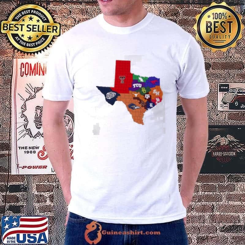 Texas college football teams map Unisex