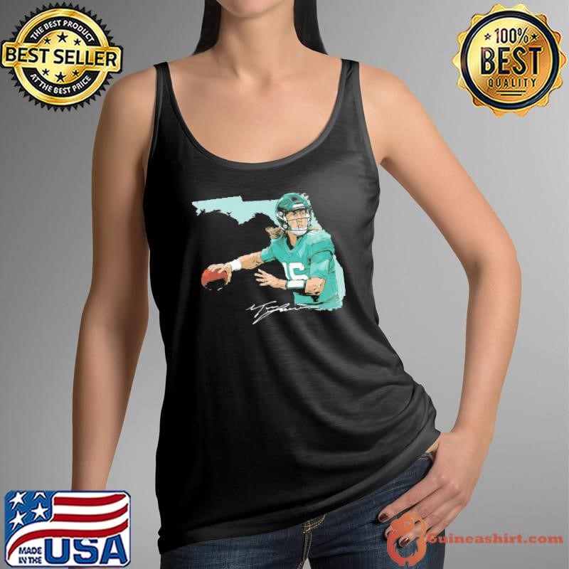Trevor Lawrence Jacksonville City Map American football quarterback T-Shirt