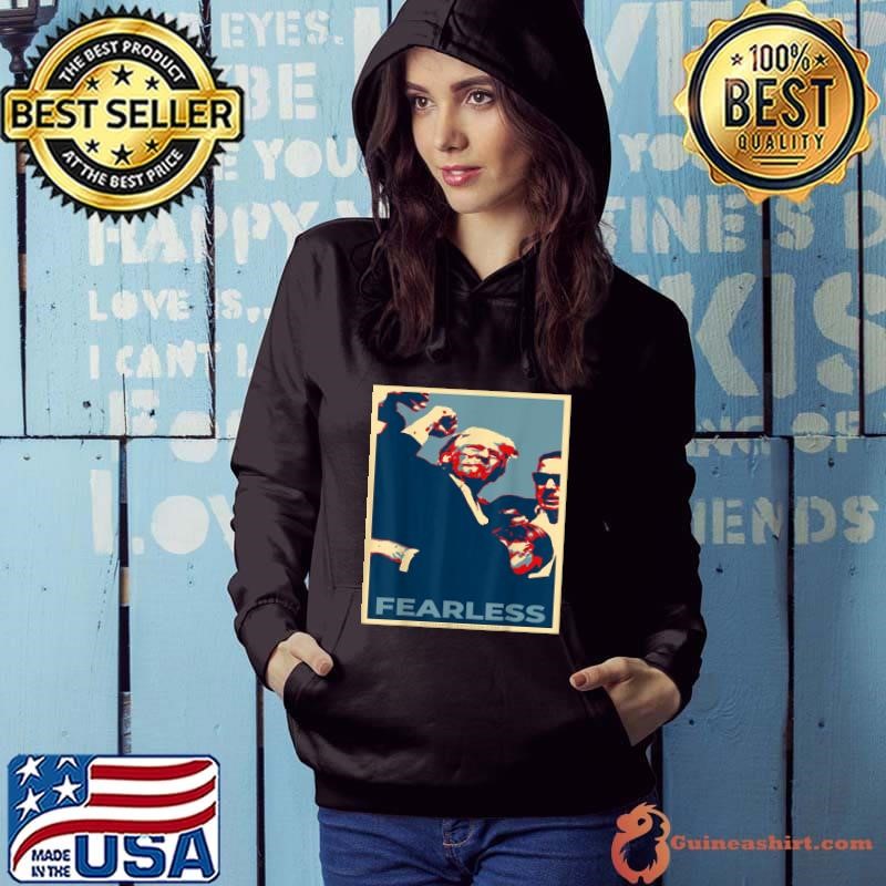 Trump 2024 Fearless poster retro election Hoodie