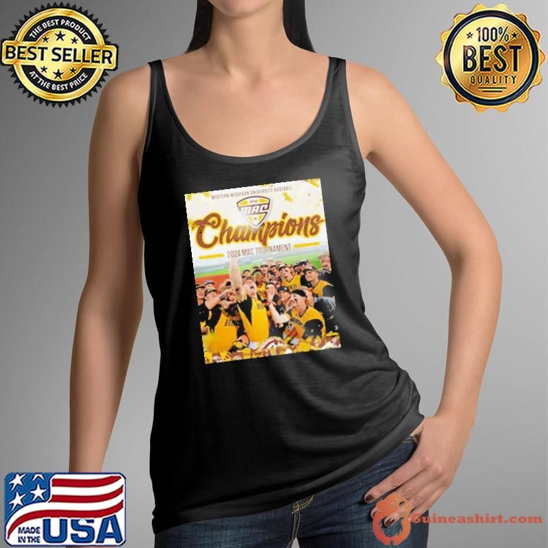 Western Michigan Broncos 2024 MAC Baseball Tournament Champions Shirt