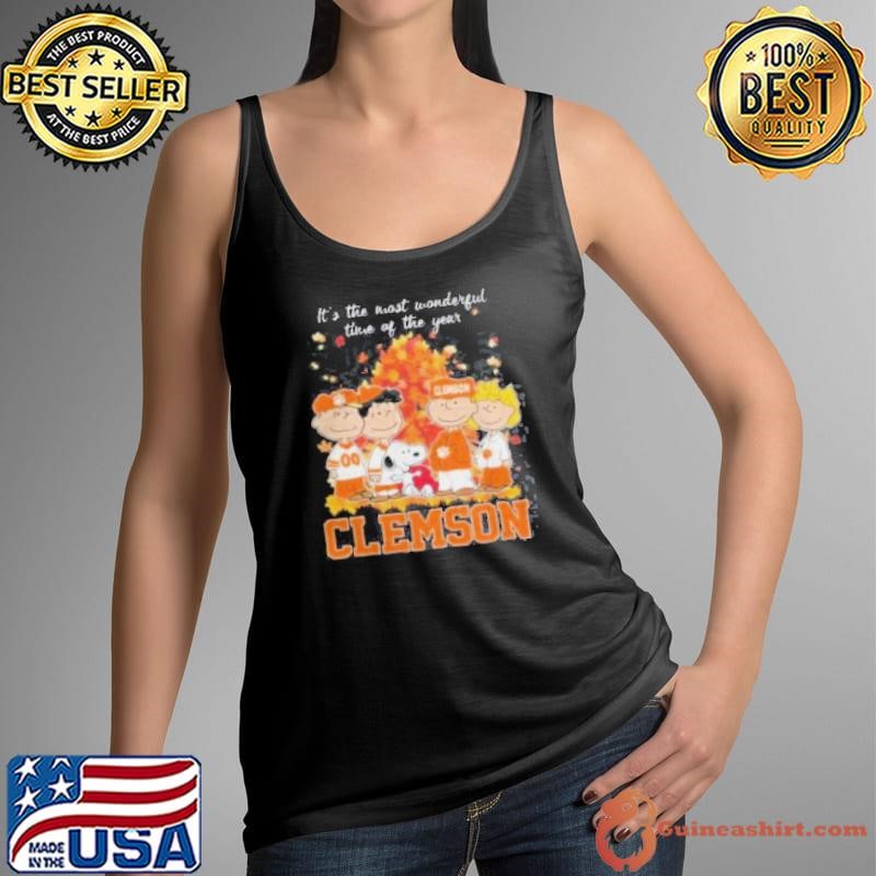 2024 Clemson Tigers x Peanuts Snoopy Is The Most Wonderful Time Of The Year Shirt