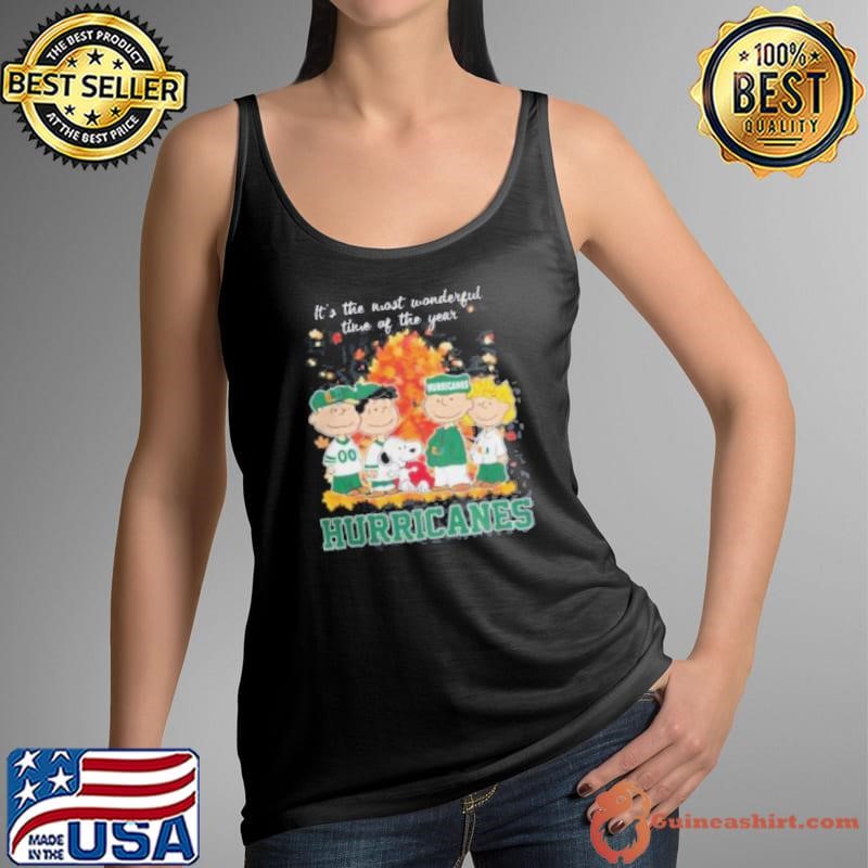 2024 Miami Hurricanes x Peanuts Snoopy Is The Most Wonderful Time Of The Year Shirt