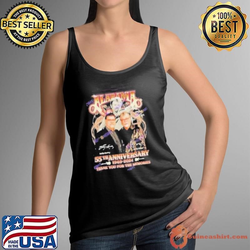 Alabama Band 55th Anniversary 1969 2024 Signature Thank You For The Memories Shirt
