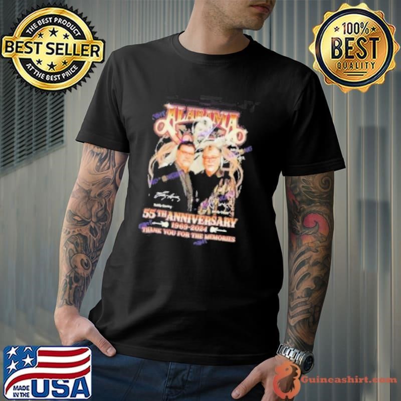 Alabama Band 55th Anniversary 1969 2024 Signature Thank You For The Memories Unisex