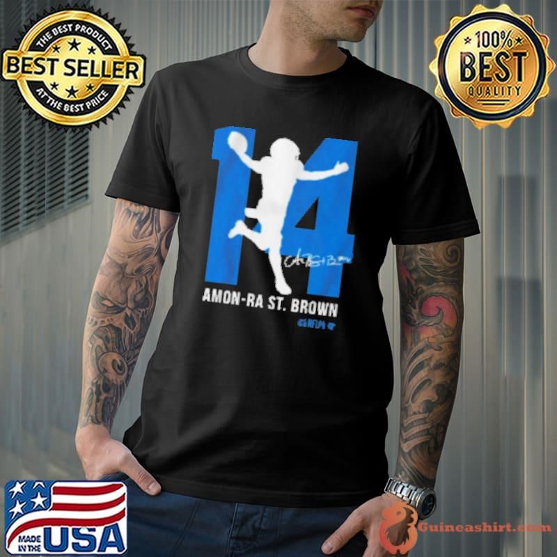 Amon Ra St. Brown Action Number Silo Signature Shirt