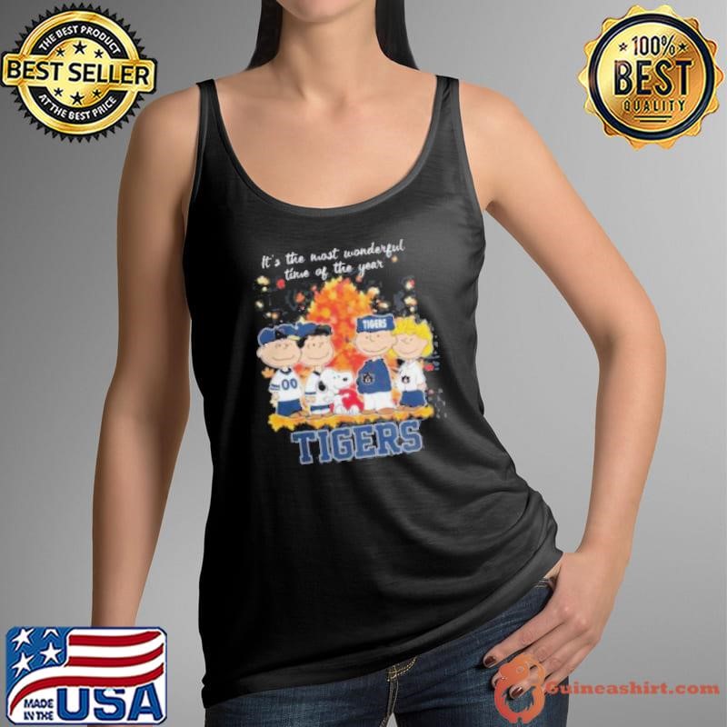 Auburn Tigers Peanuts Characters Autumn It’s The Most Wonderful Time Of The Year Shirt
