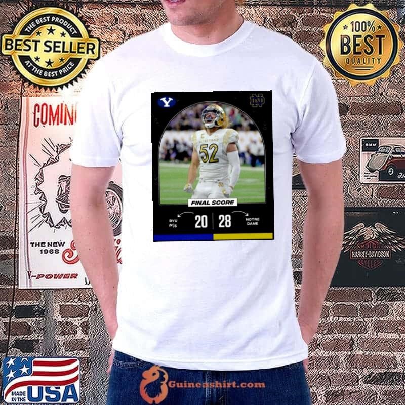 BYU Cougars vs Notre Dame Final Score 2022 shirt