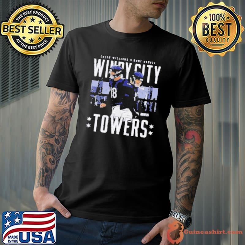 Caleb Williams And Rome Odunze Chicago Bears Windy City Towers Shirt