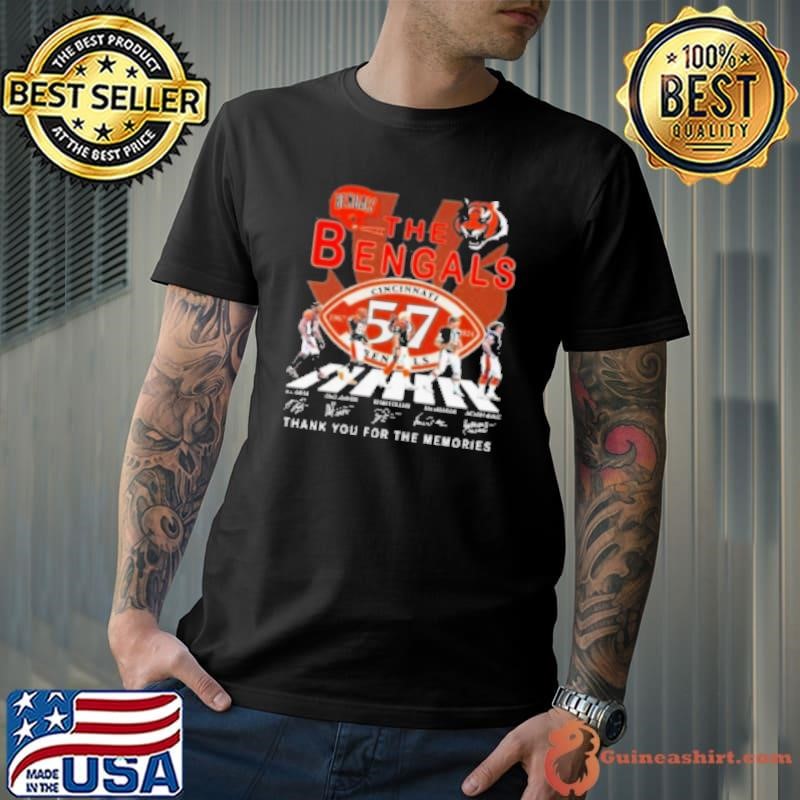 Cincinnati Bengals The Bengals Thank You For 57 Years 1967 2024 Abbey Road Signatures Shirt