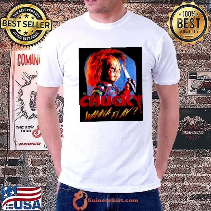 Creepy Portrait Child’s Play Chucky Wanna Play shirt