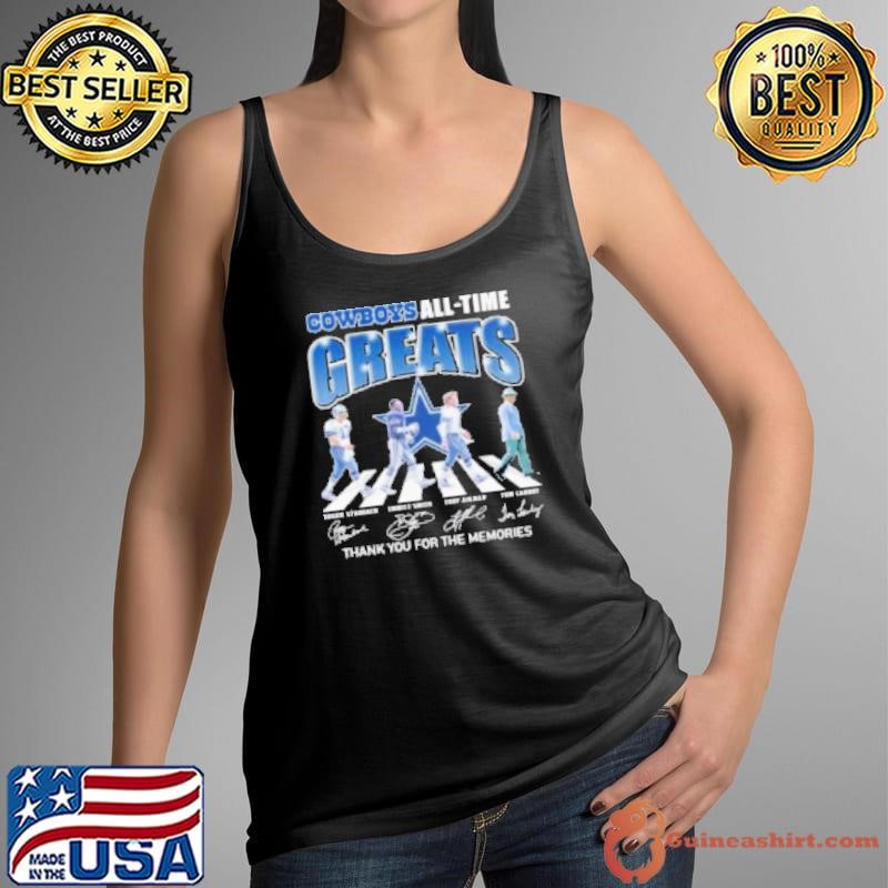 Dallas Cowboys All Time Greats Team Abbey Road Thank You For The Memories Signatures Shirt