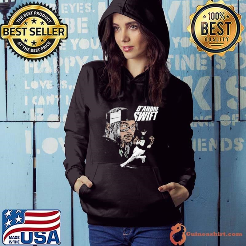 D'andre Swift an American football running back Philadelphia Portrait Number Hoodie