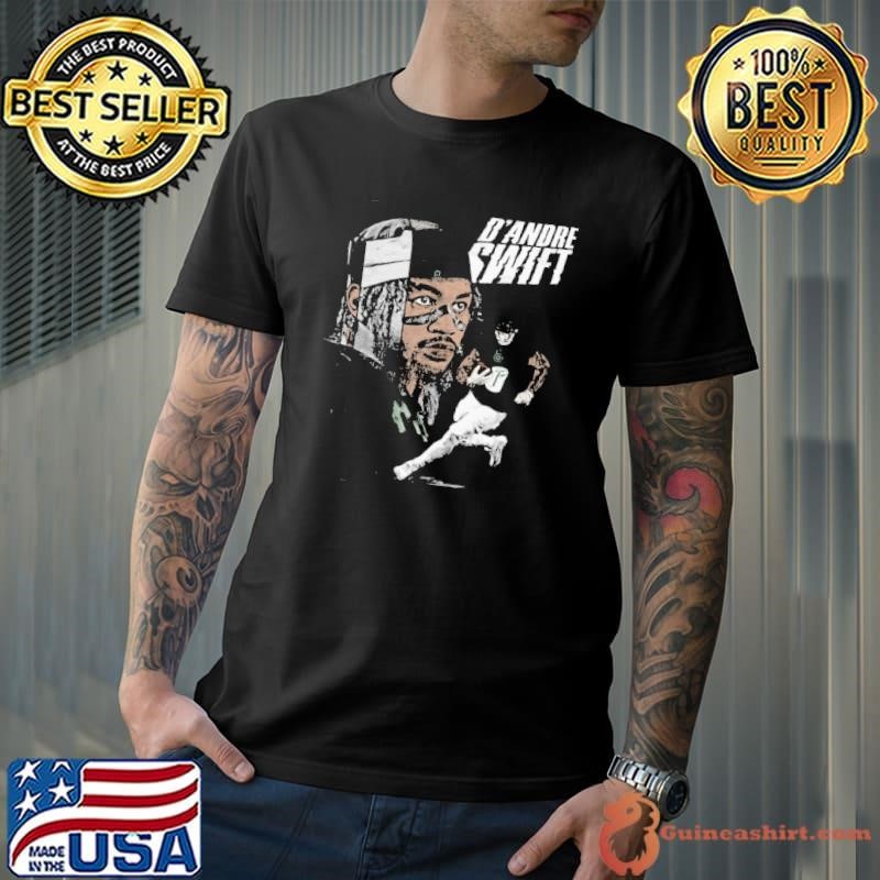 D'andre Swift an American football running back Philadelphia Portrait Number T-Shirt
