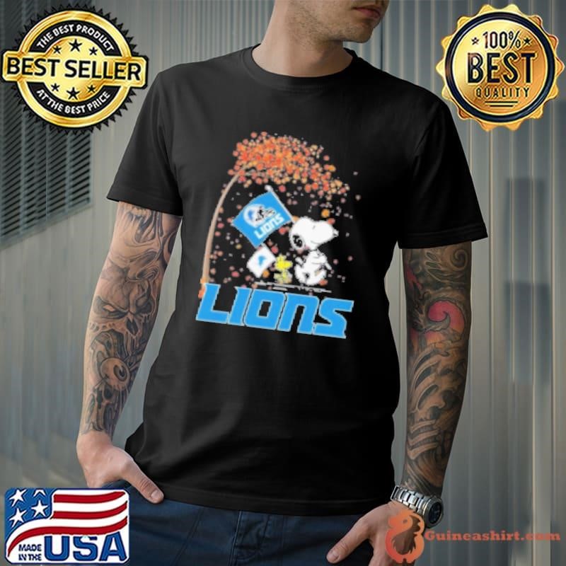 Detroit Lions Snoopy Peanuts In His Fall Season Shirt
