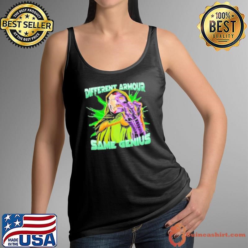 Different Amour Same Genius Dr Doom And Iron Man Tank Top