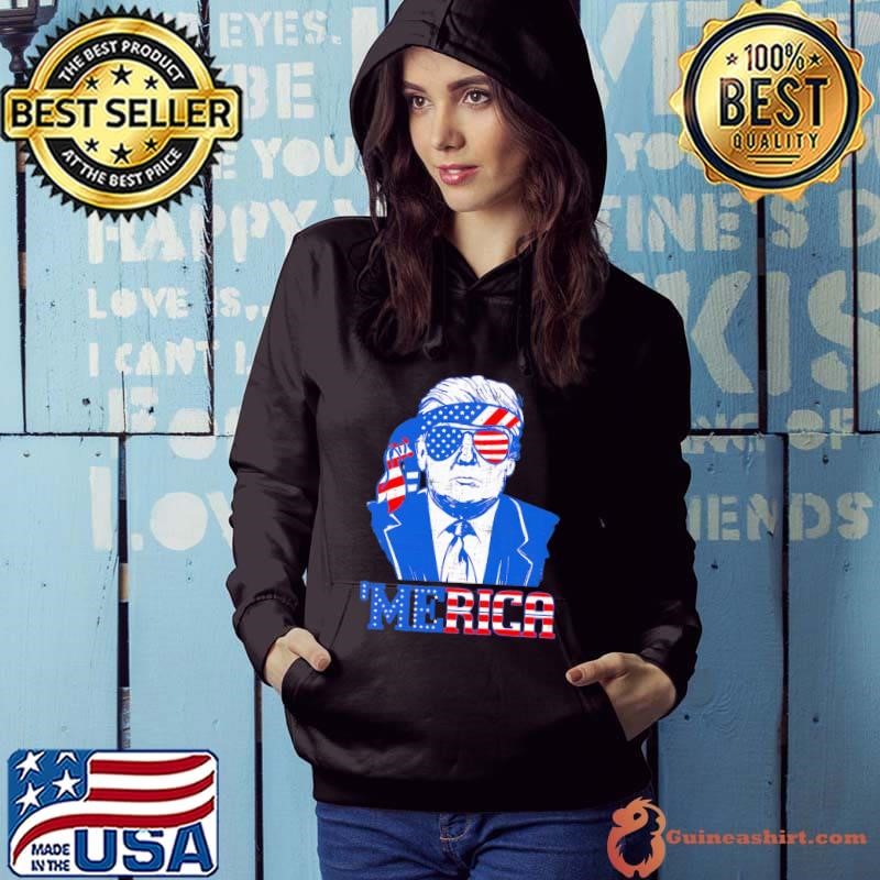 Donald Trump Merica Sunglass US Flag 2024 Hoodie