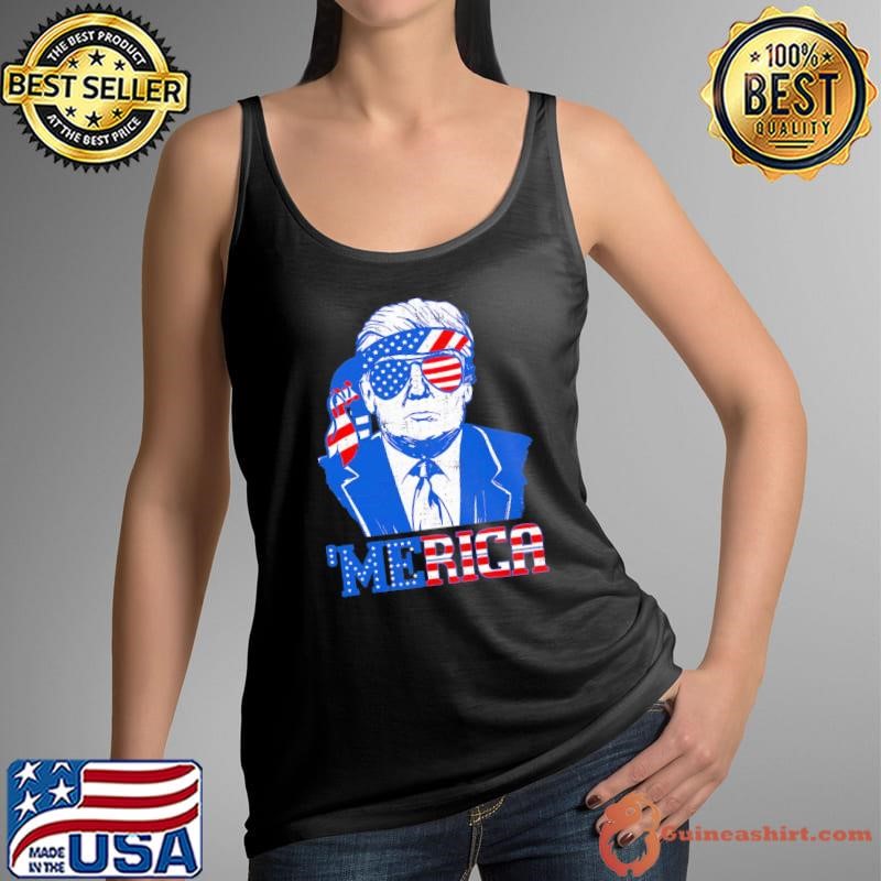 Donald Trump Merica Sunglass US Flag 2024 T-Shirt