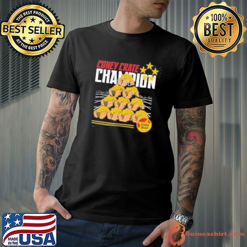 Funny Gold Star Coney Crate Champion Shirt