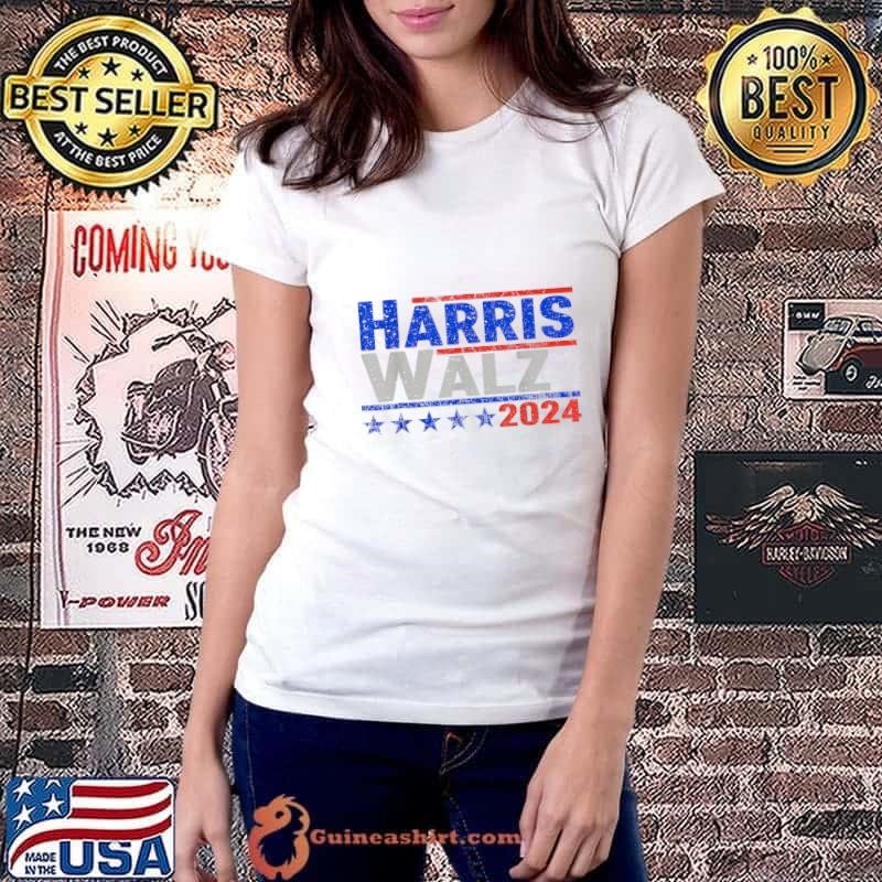 Harris Waltz 2024 Election Kamala Harris Tim Waltz Blue Stars Ladiestee