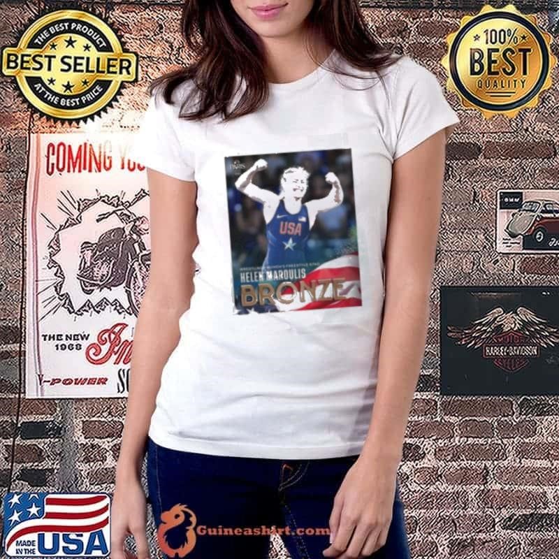 Helen Maroulis Bronze Medal Wrestling Women’s Freestyle 57kg Paris Olympic 2024 Poster Ladiestee