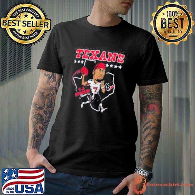 Homage C.J. Stroud Navy Houston Texans Caricature Player Tri Blend Shirt