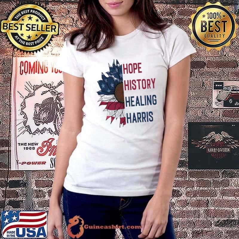 Hope History Healing Harris Sunflower American Flag Vote Ladiestee