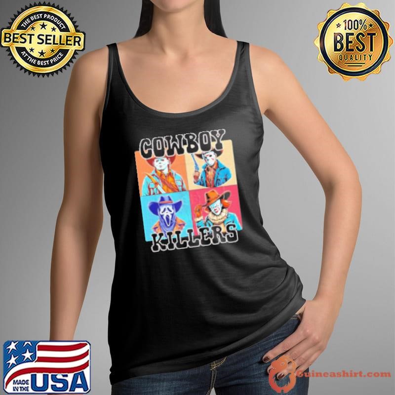 Horror Characters Cowboy Killers Halloween Tank Top