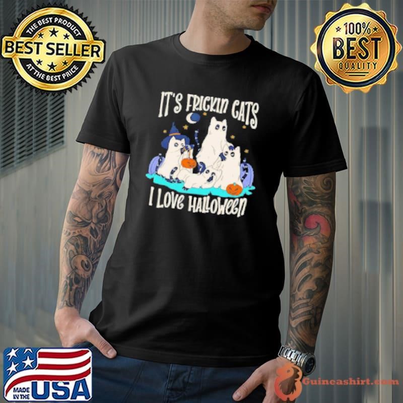 It'S Frickin Cats I Like Halloween Retro Shirt