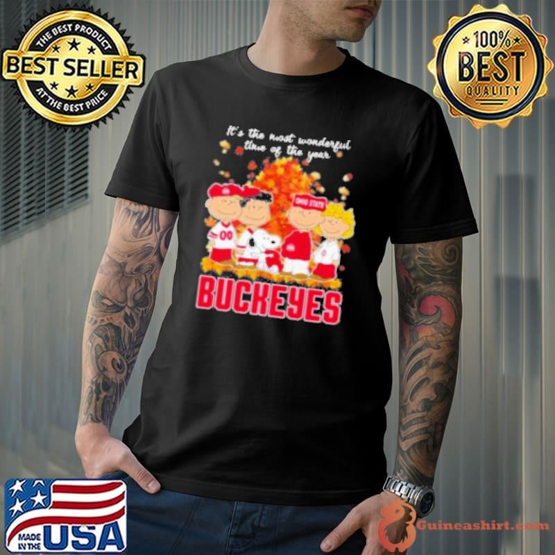 It’S The Most Wonderful Time Of The Year Peanuts Characters X Ohio State Buckeyes Shirt