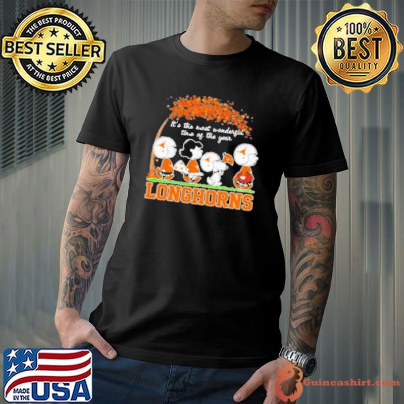 It'S The Most Wonderful Time Of The Year Peanuts Characters X Texas Longhorns Shirt