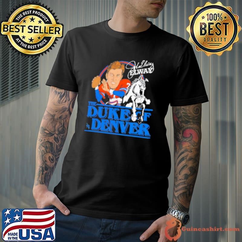 John Elway Denver Broncos Caricature Retired Player Shirt