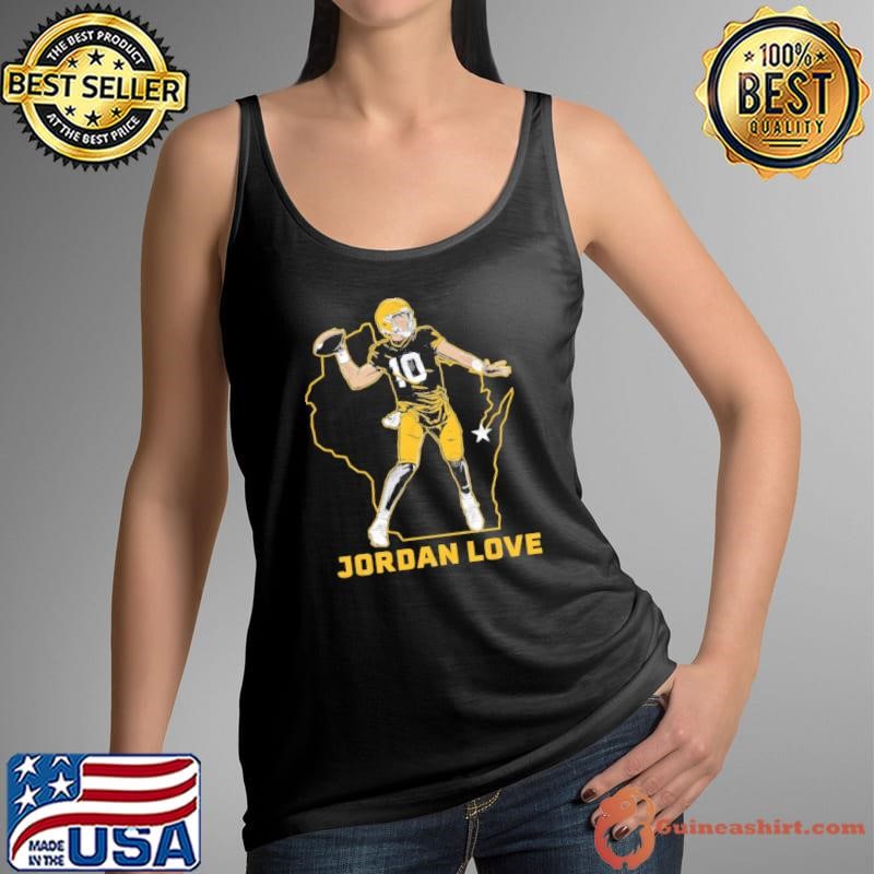 Jordan Love Green Bay Packers Quarterback State Star Tank Top
