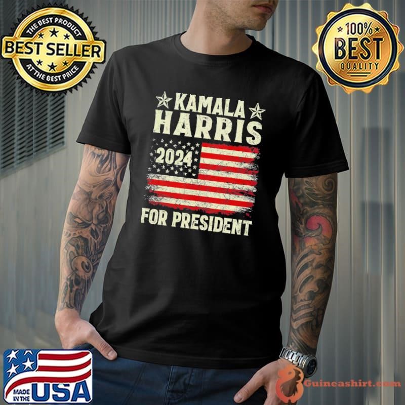 Kamala Harris 24 for the People President Stars American Flag Unisex