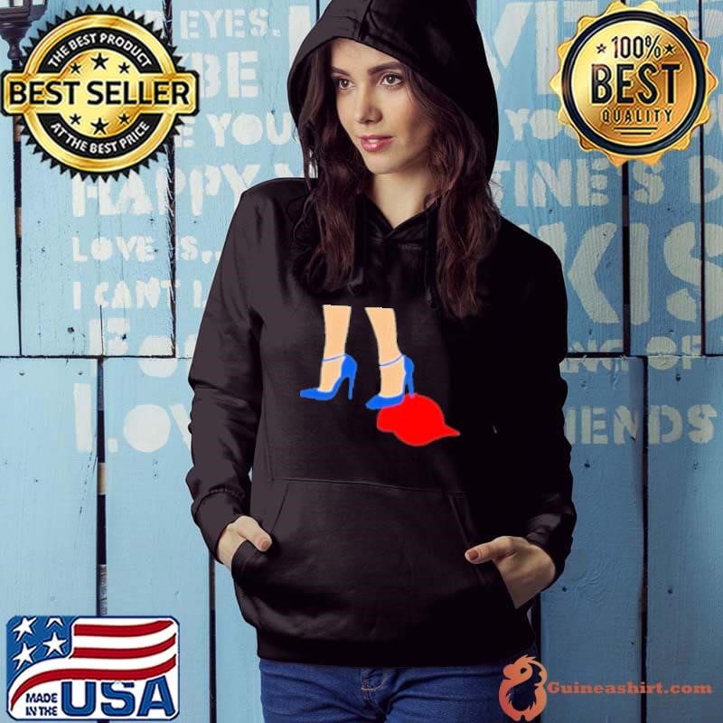 Kamala Harris Heels Stepping On Red MAGA Hat 2024 Hoodie