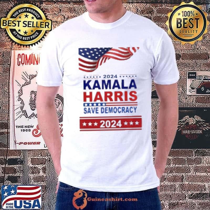 Kamala Harris Save Democracy Flag 2024 Us Election Courtyard Unisex